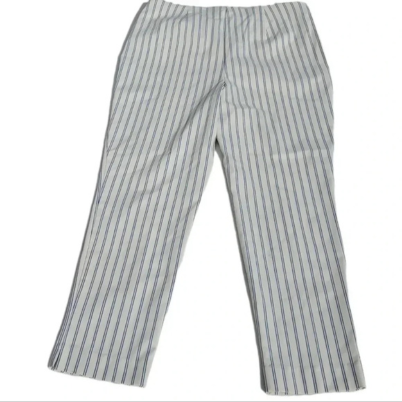 Chicos Pants - Chicos Womens Pants 2R White with Blue stripes.